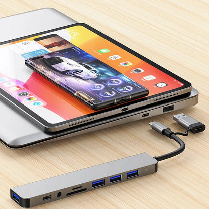 8 in 2 USB +Type C HUB Docking Station