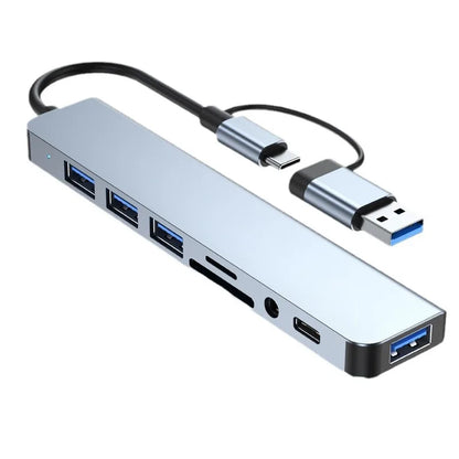 8 in 2 USB +Type C HUB Docking Station